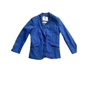 Boys 10 Black n Bianco navy Blazer, 2 button front, buttons on sleeve